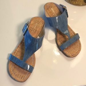 Donald J Pliner Patent Leather Cork Wedge-Pre❤️’d